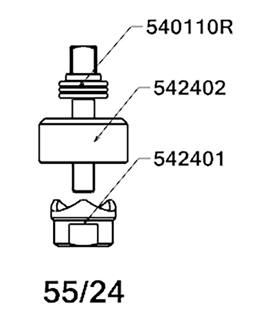 PERFORADOR REDONDO PARA CHAPA  CON RODAMIENTO FORZA SERIE 55